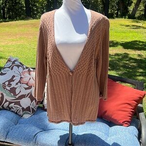 JM COLLECTION Brown Knit Women's Sweater….787